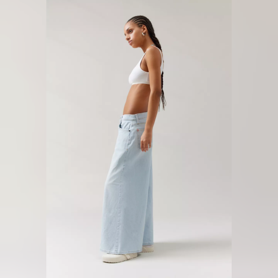 Ice Blue High Waisted Wide Leg Jeans