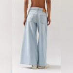 Ice Blue High Waisted Wide Leg Jeans